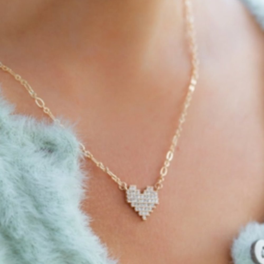 Farrah b Heart Strings goldplated necklace